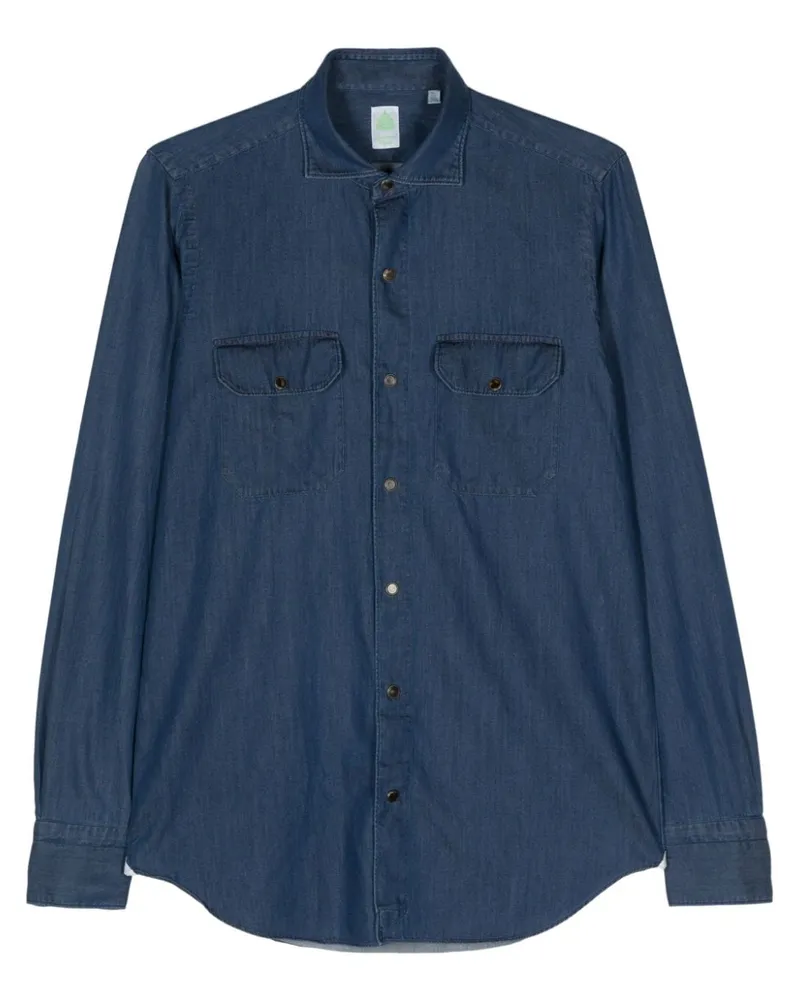 Finamore 1925 Slim Fit Denim Shirt Denim