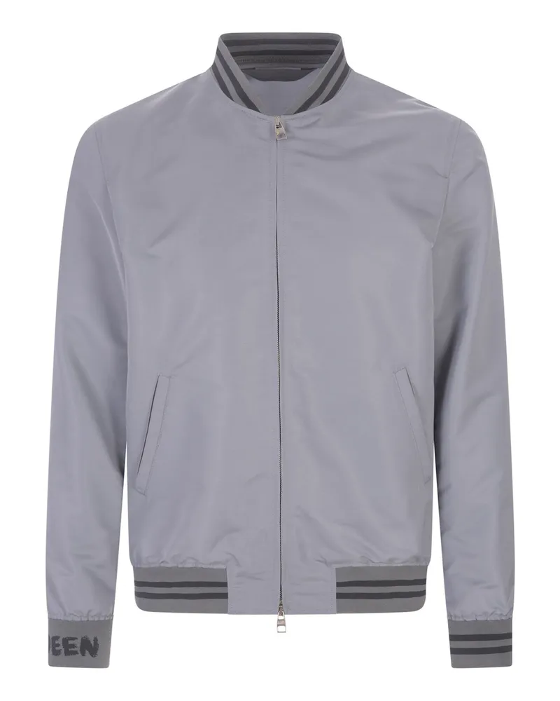 Alexander McQueen Bomber Jacke Grau