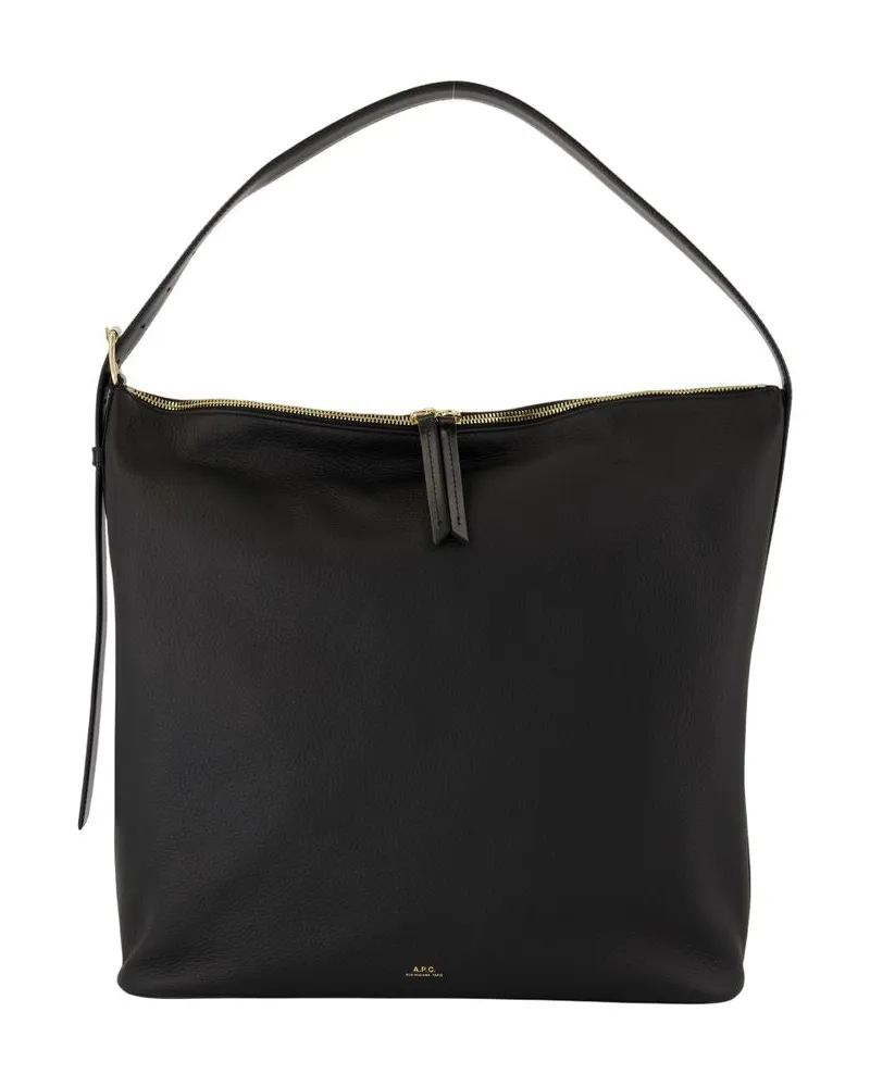A.P.C. Vera Maxi -Umhängetasche  Lederschwarz Schwarz