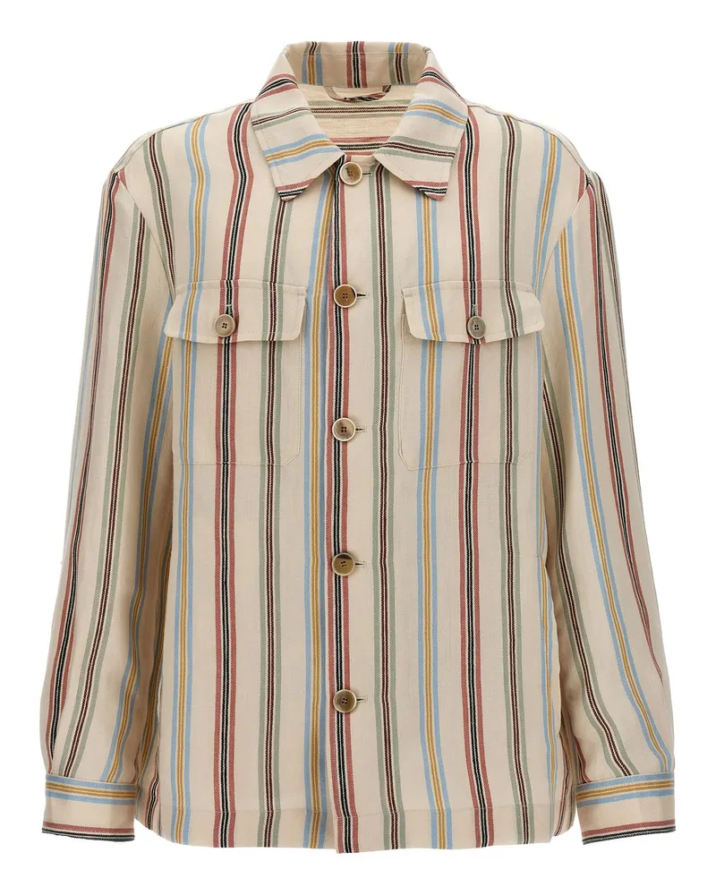 Etro gestreiftes Overshirt Multicolor