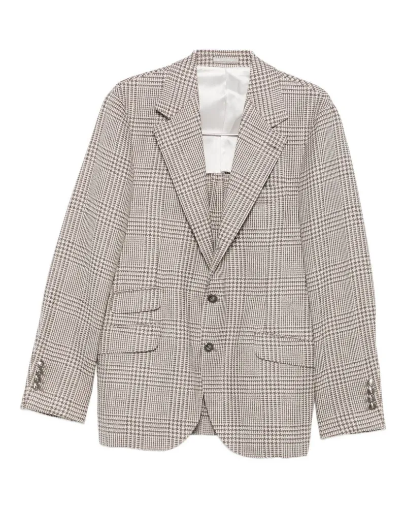 Brunello Cucinelli Single Breasted Jacke Brown