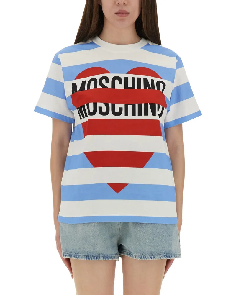 Moschino T -Shirt mit Logo Multicolour