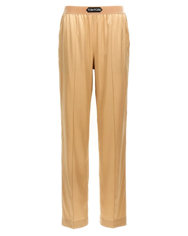Tom Ford Seidenhose Beige