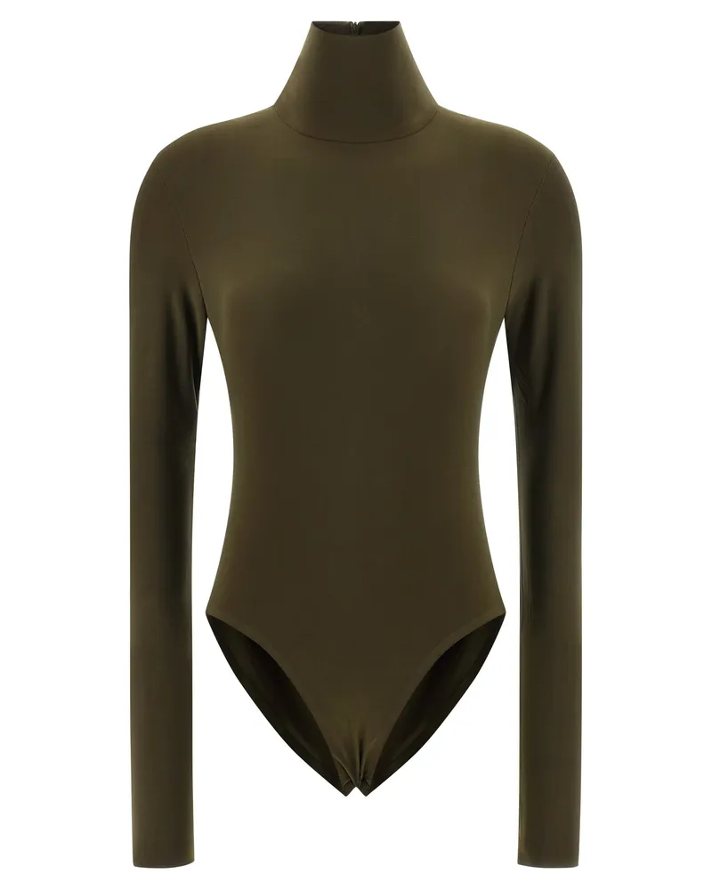 Norma Kamali Turtle' Bodysuit Green