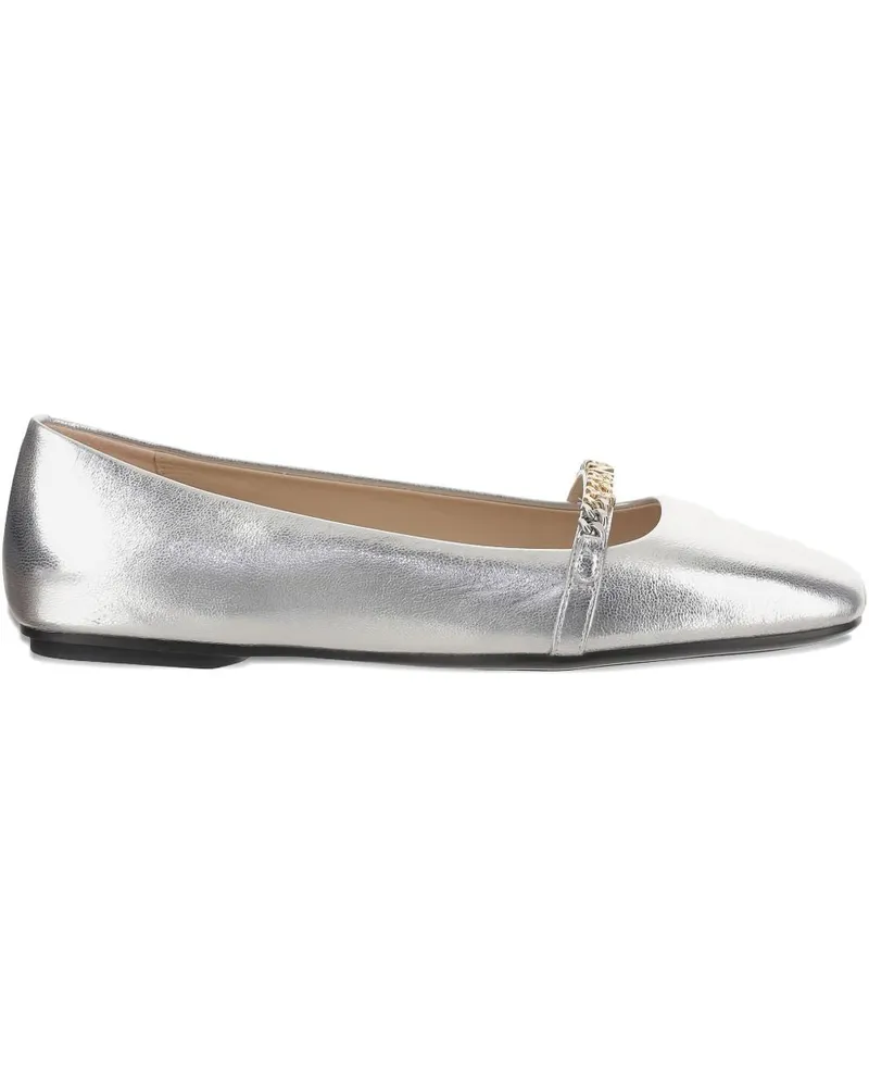 Pinko flache Schuhe Silber Silver