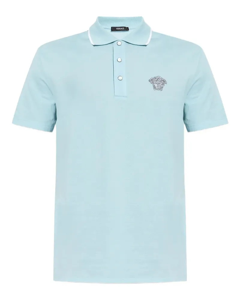 Versace Polo -Shirt mit gesticktem Logo 1vg40