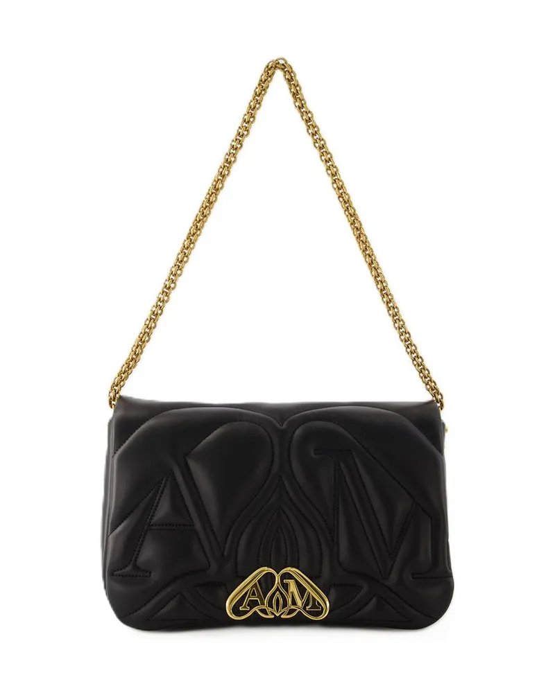 Alexander McQueen Die Seal Crossbody -Tasche Alexander Mc Queen Leder schwarz Schwarz