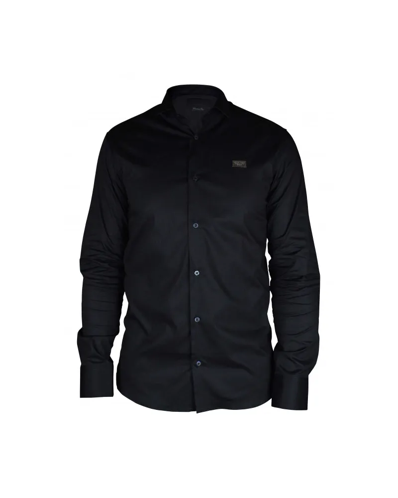 Philipp Plein Diamond Cut LS Ikonisches Hemd Black