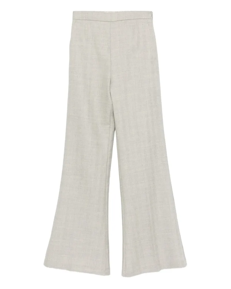 forte_forte Fort Fort Palazzo-Hose aus Schurwolle mit Fischgrätenmuster 