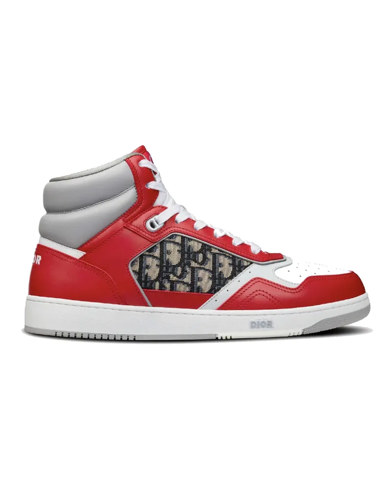 Dior Oblique High Top -Turnschuhe Rot