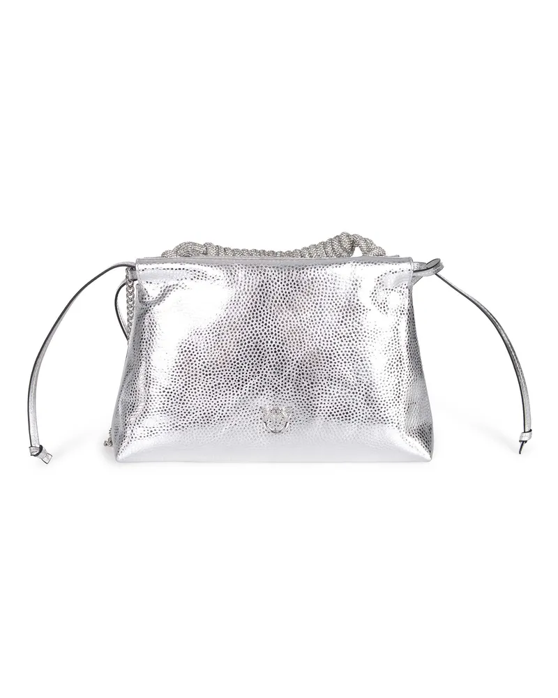 Pinko Mini Clutch' Geldbörse aus Leder Silver