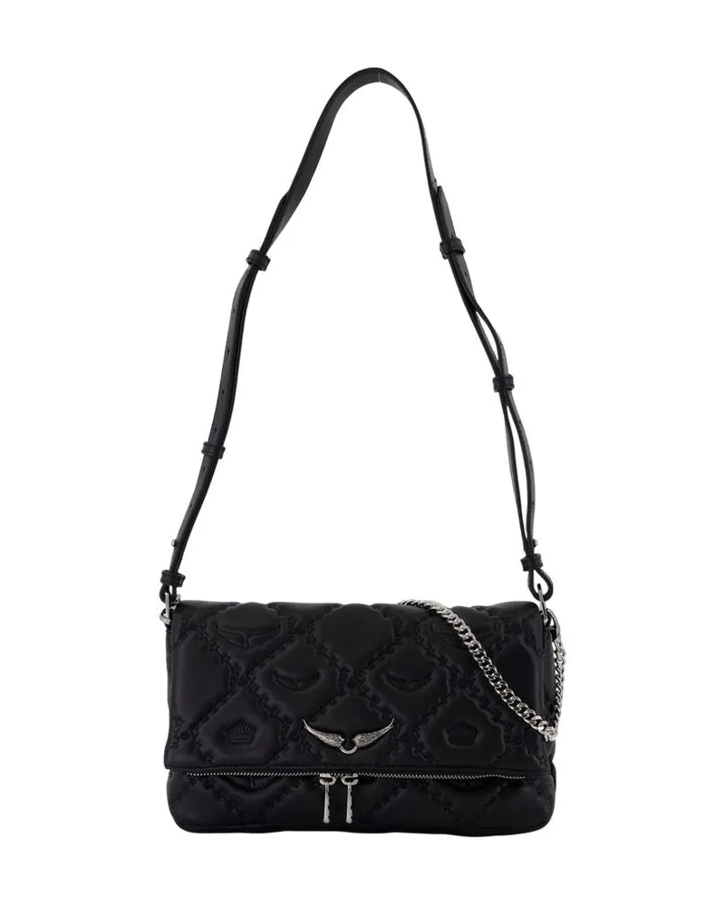 Zadig & Voltaire Rocky II Crossbody  Leder schwarz Schwarz