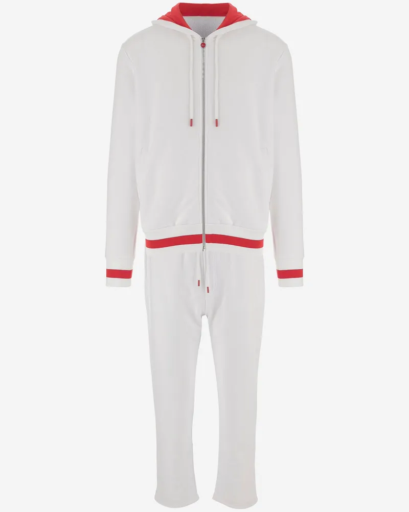 Kiton Baumwoll-Trainingsanzug mit kontrastierenden Details White
