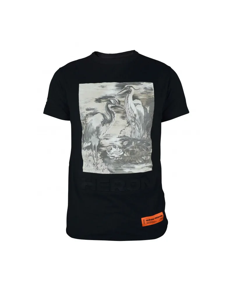 Heron Preston T -Shirt mit Grafikdruck Black