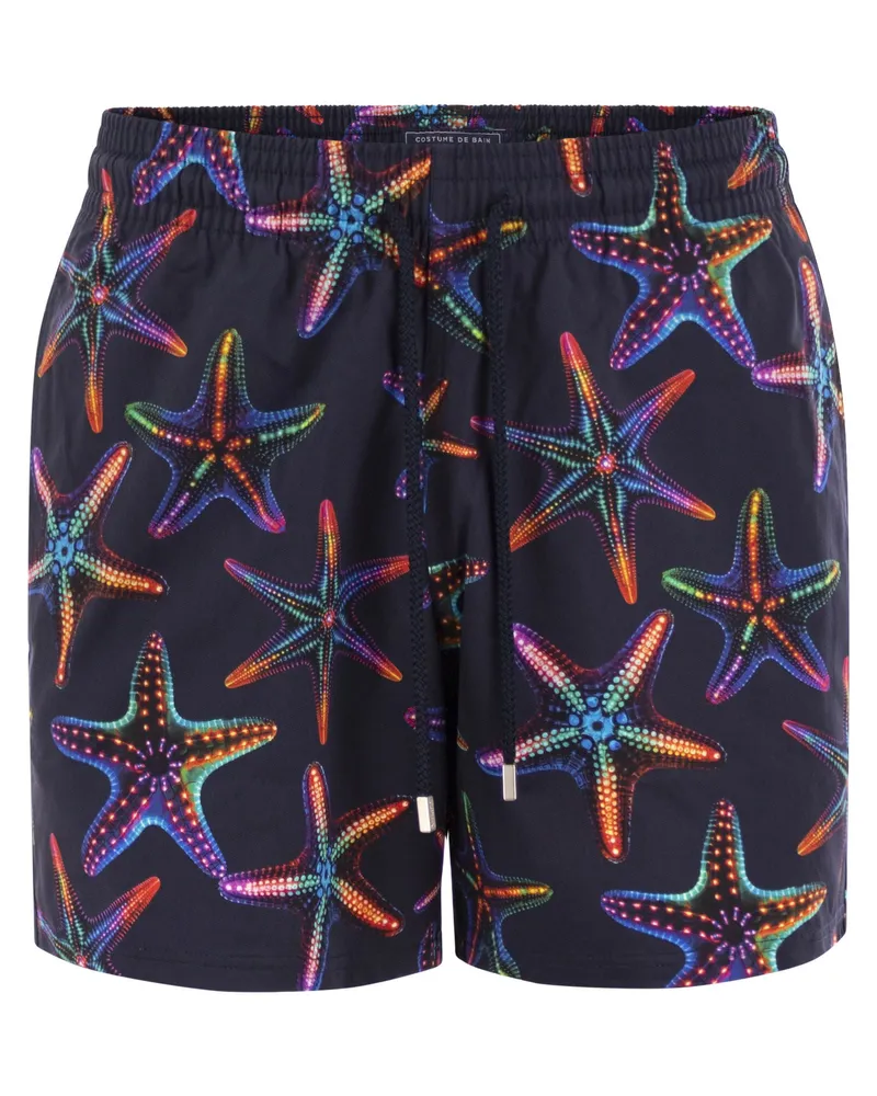 Vilebrequin Moorise gemusterte Kurzstrandshorts Night