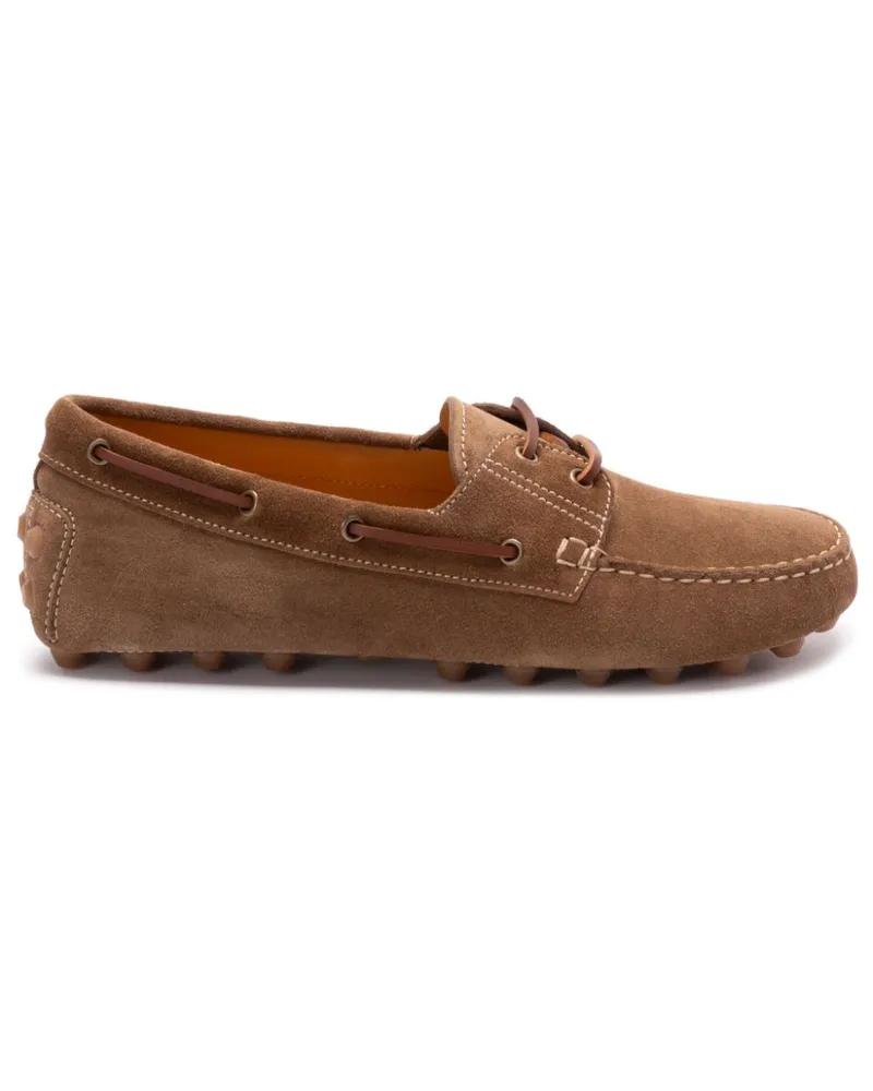TOD'S Tod 's Gommino Bubble Wildleder Leder -Ladung Brown