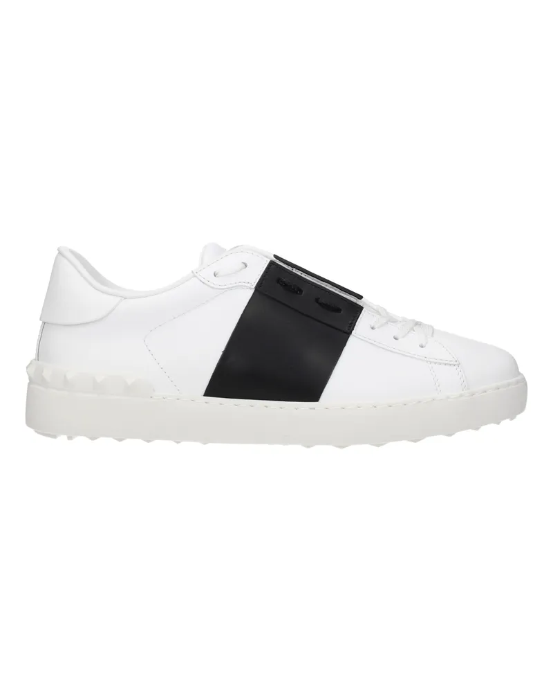 Valentino Garavani Herrens Sneakers Weiß/Schwarzes Leder -