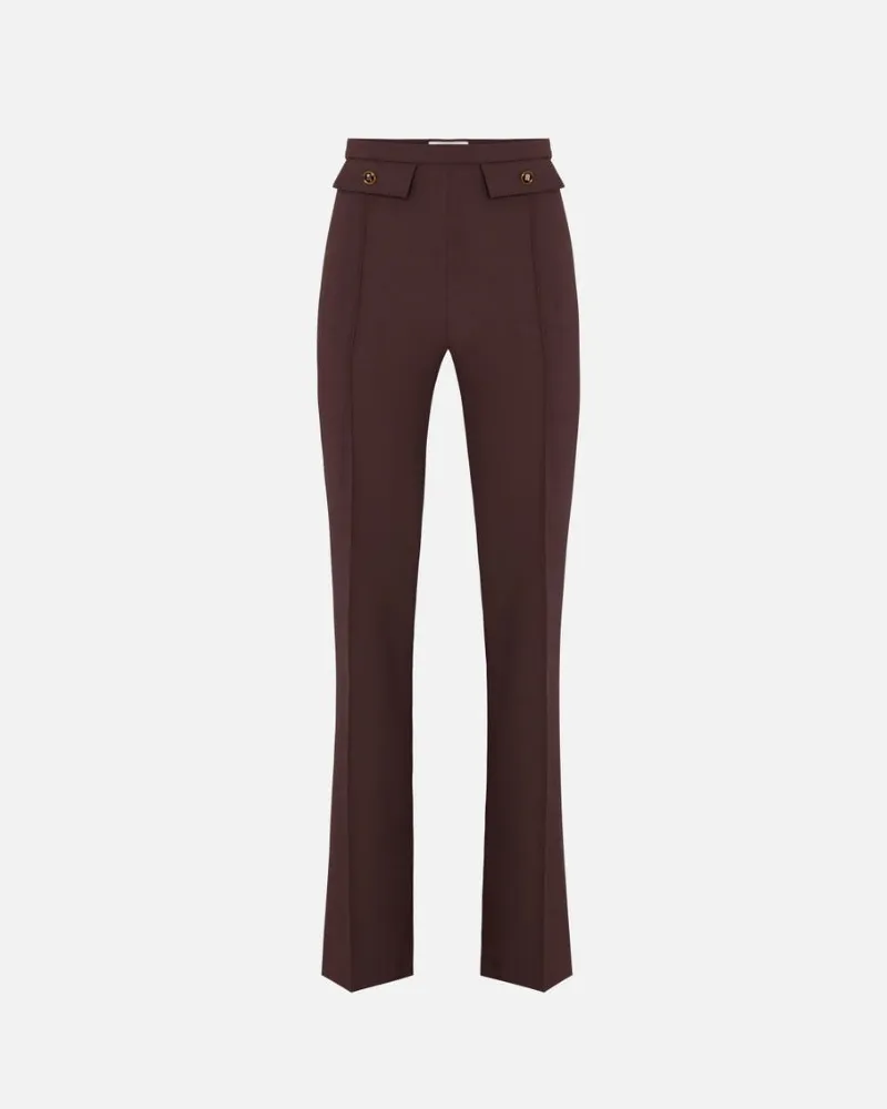 Elisabetta Franchi Double Crepe Hosen Vino
