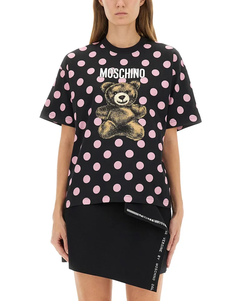 Moschino Teddy Polka Dots" T -Shirt Black
