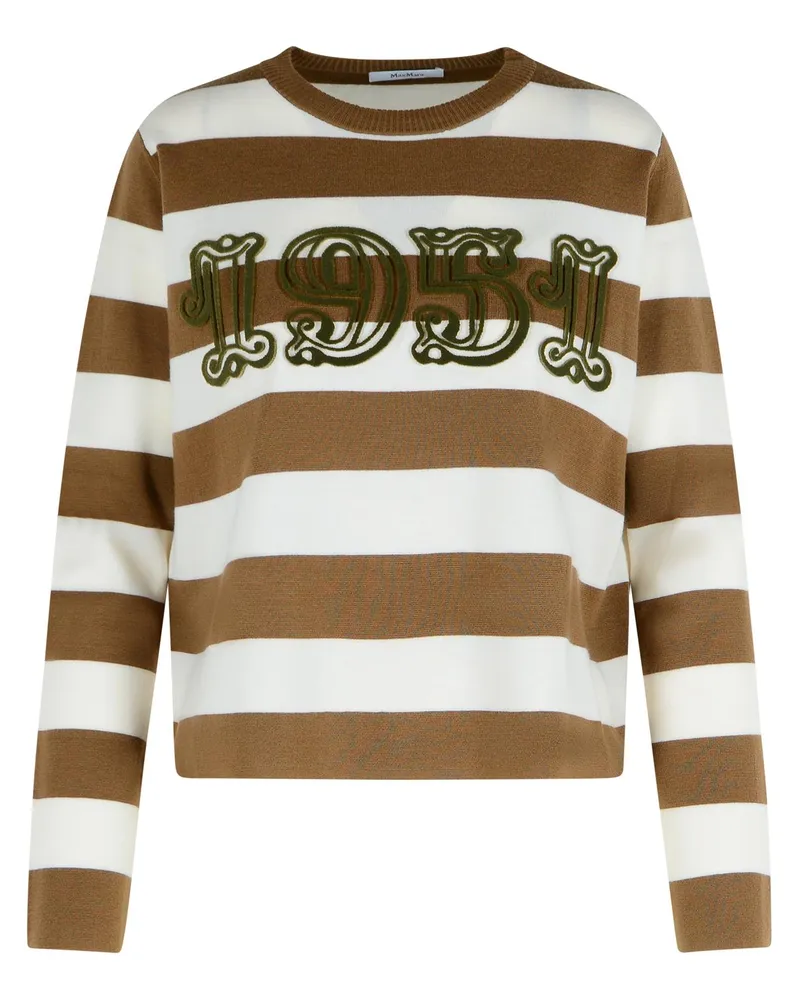 Max Mara Viterbo' Virgin Woll Haselnusspullover Brown