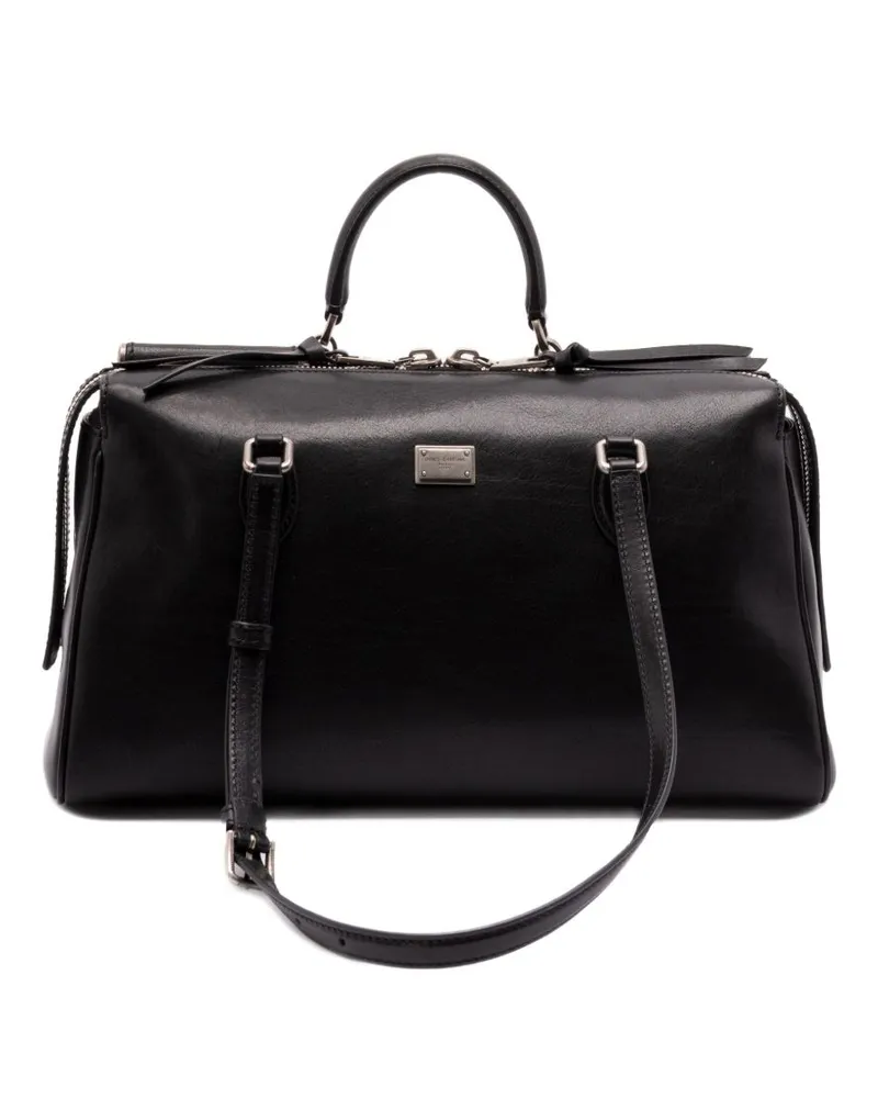 Dolce & Gabbana Vittoria Lederhandtasche Black