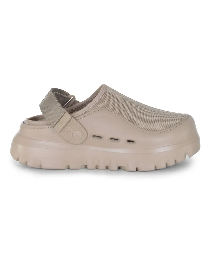 UGG Peak Mod" Pantoffeln aus Stoff und Gummi Beige