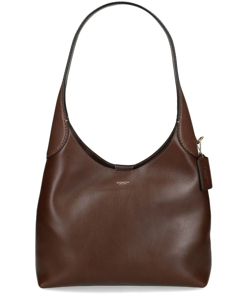 Coach Brooklyn 28 Leder-Umhängetasche Brown