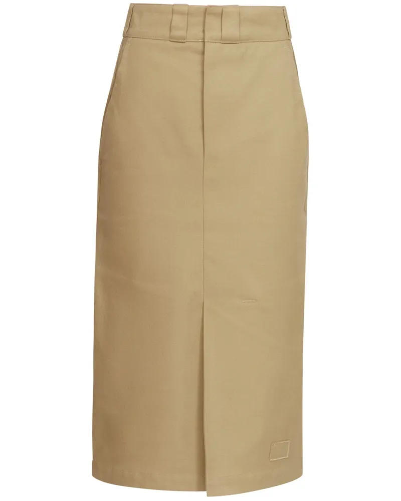 Maison Margiela Baumwollmischung Midi Rock Camel