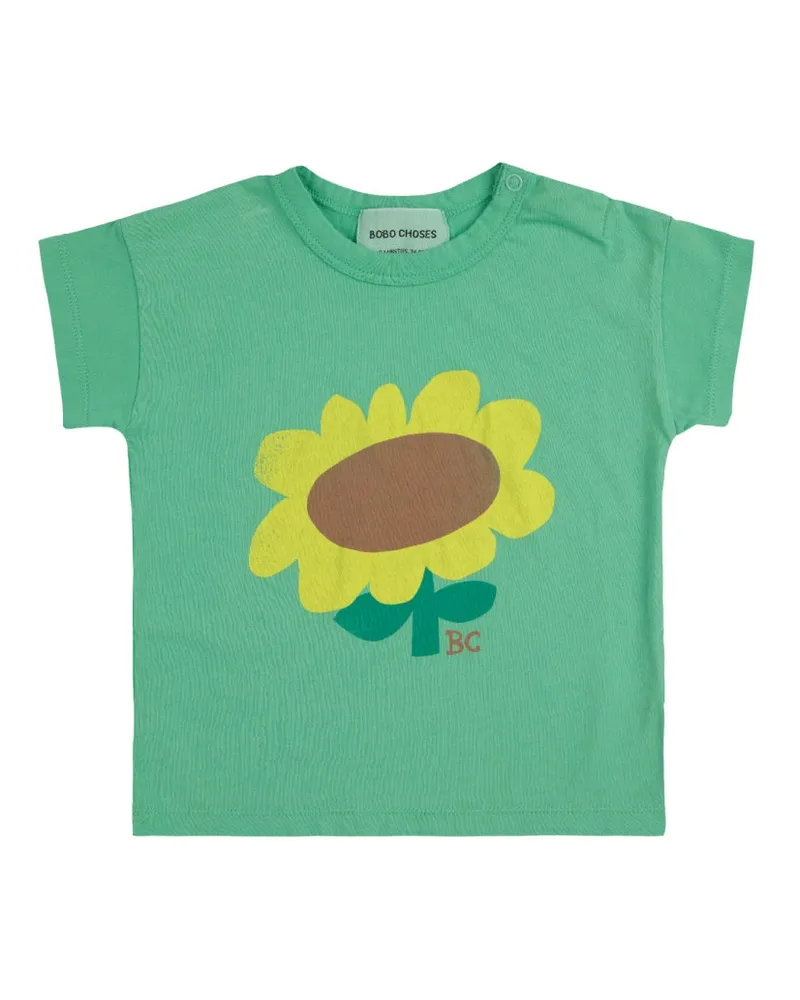 BOBO CHOSES Bobo wählt "Sonnenblume" T -Shirt aus Green