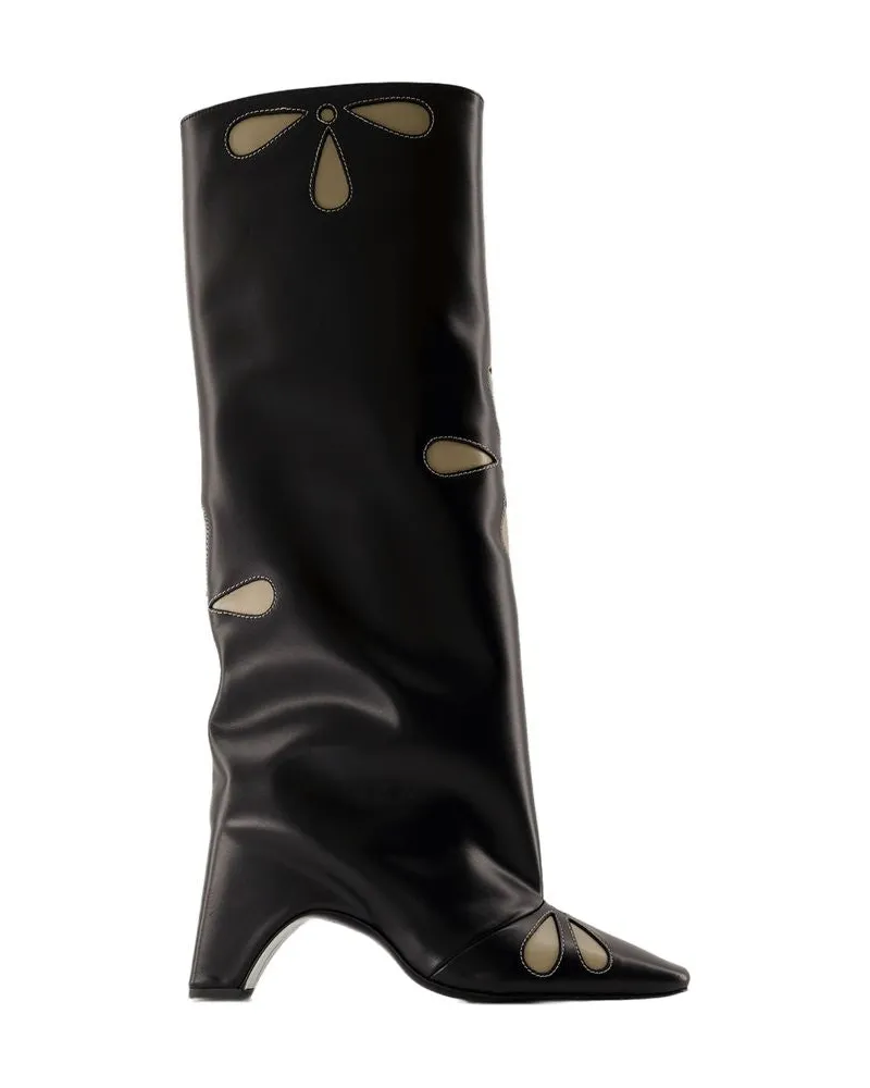 COPERNI Blütenbrückenstiefel  Leder schwarz Black