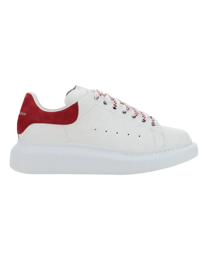 Alexander McQueen übergroße Leder -Turnschuhe White