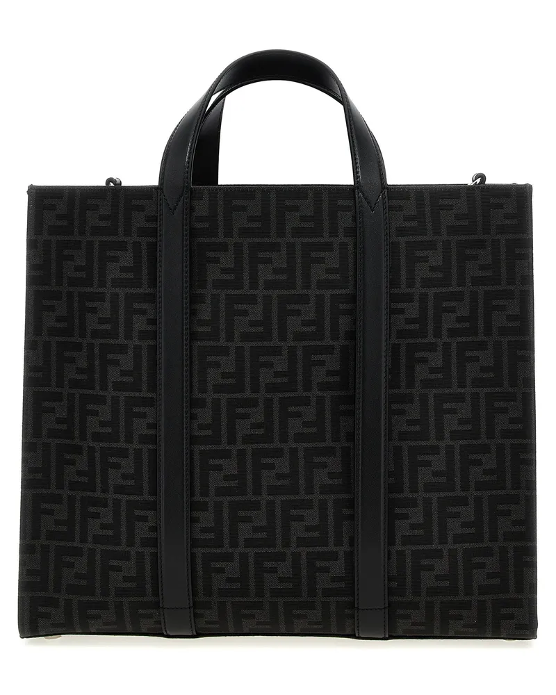 Fendi Ff Jacquard Shopper Black