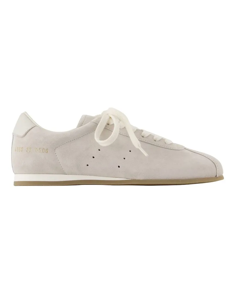 Common Projects Fahrschuh -Turnschuhe gemeinsame Projekte Leder weiß White