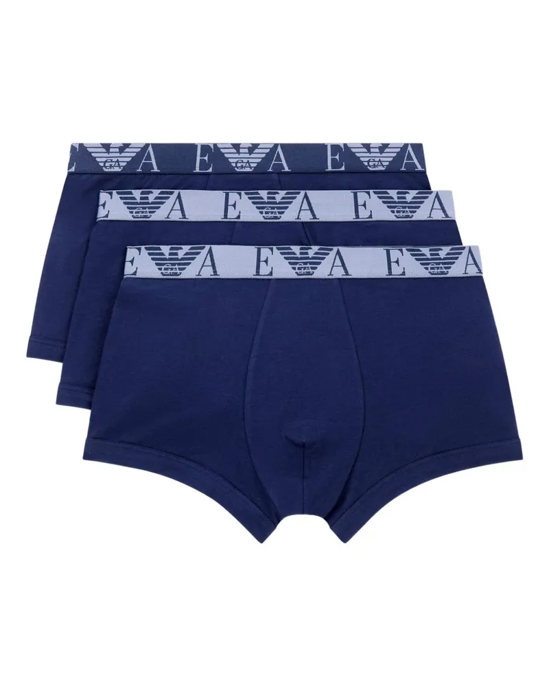 Emporio Armani Logo-Boxershorts im 3er-Pack Blue