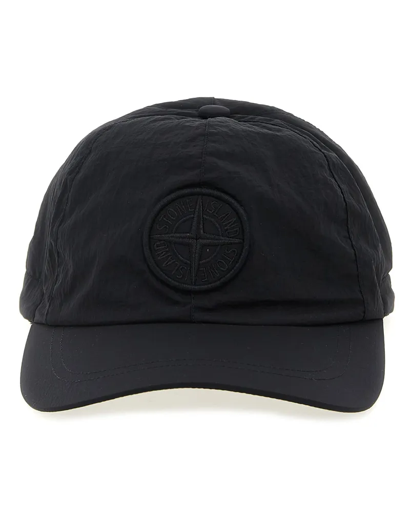 Stone Island Logo Patch Cap Black