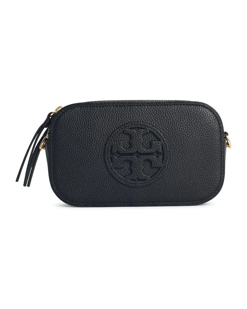 Tory Burch Miller' Black Lear Mini Crossbody Tasche Black