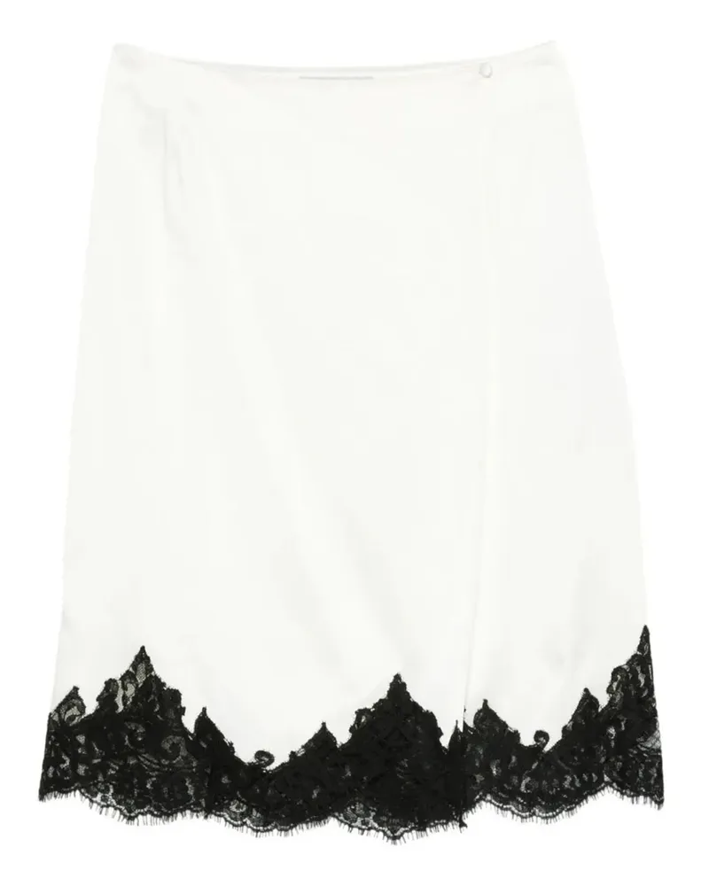 Stella McCartney Jupe Midi en satin avec dentelle 9200