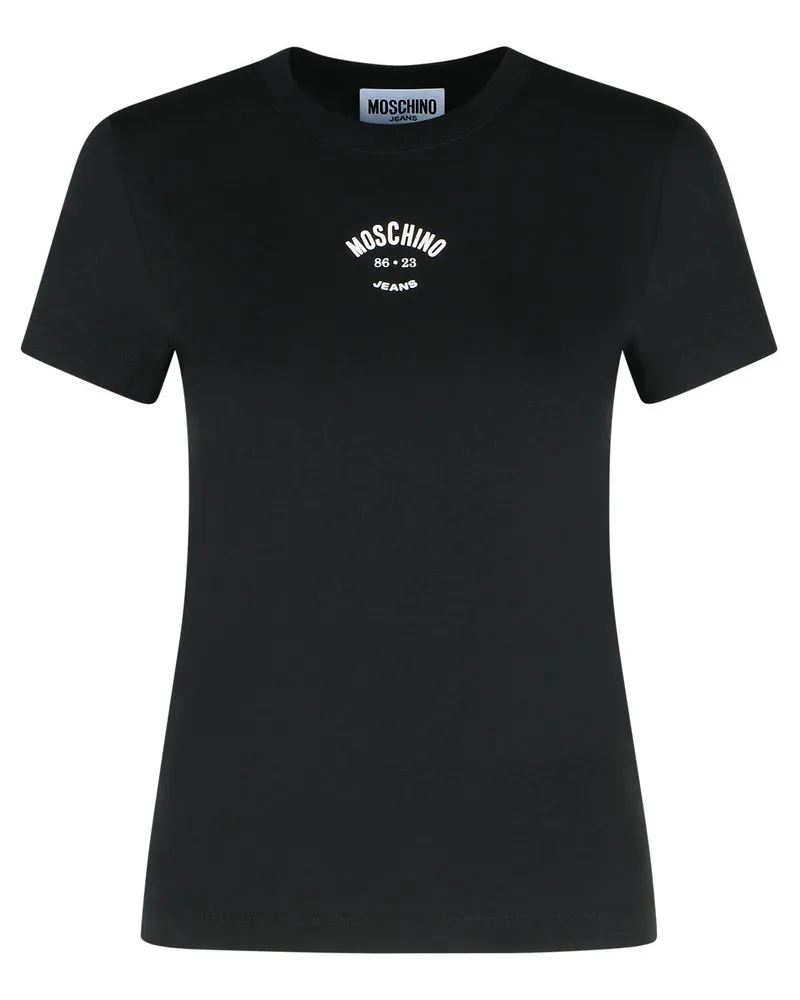 Moschino schwarzes Baumwoll -T -Shirt Black