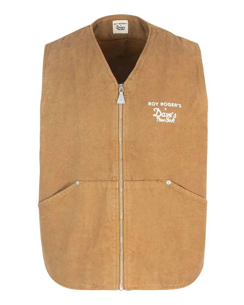 Roy Roger's Roy Roger 's Gilet Reißverschluss Marrone Brown