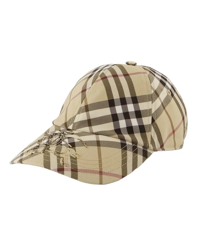 Burberry Essential Check Cap  Synthetic Beige Beige