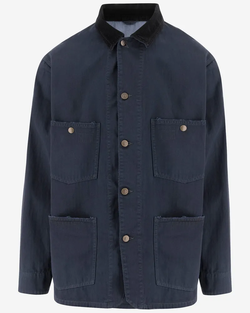 Maison Margiela Baumwoll-Jeansjacke Blue