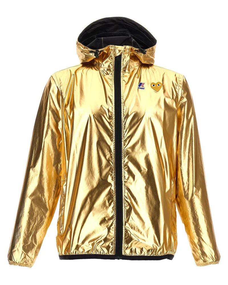 Comme des Garçons Comme des Garçons Spiele Comme des Garçons Spiele x K Way Jacke Gold