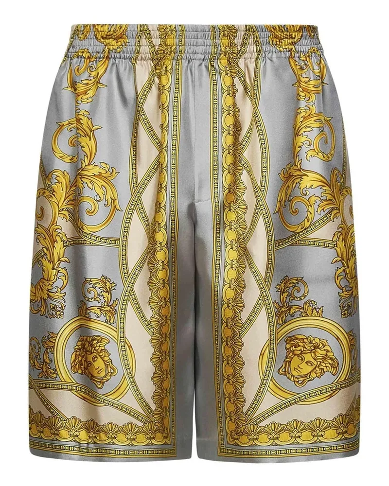 Versace Versace La Coupé des Dieux Seidenshorts Gray