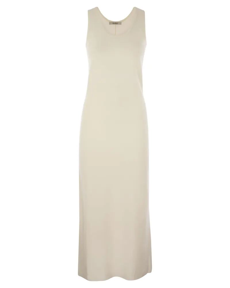 Max Mara Aceri Slim Fit Wollkleid White