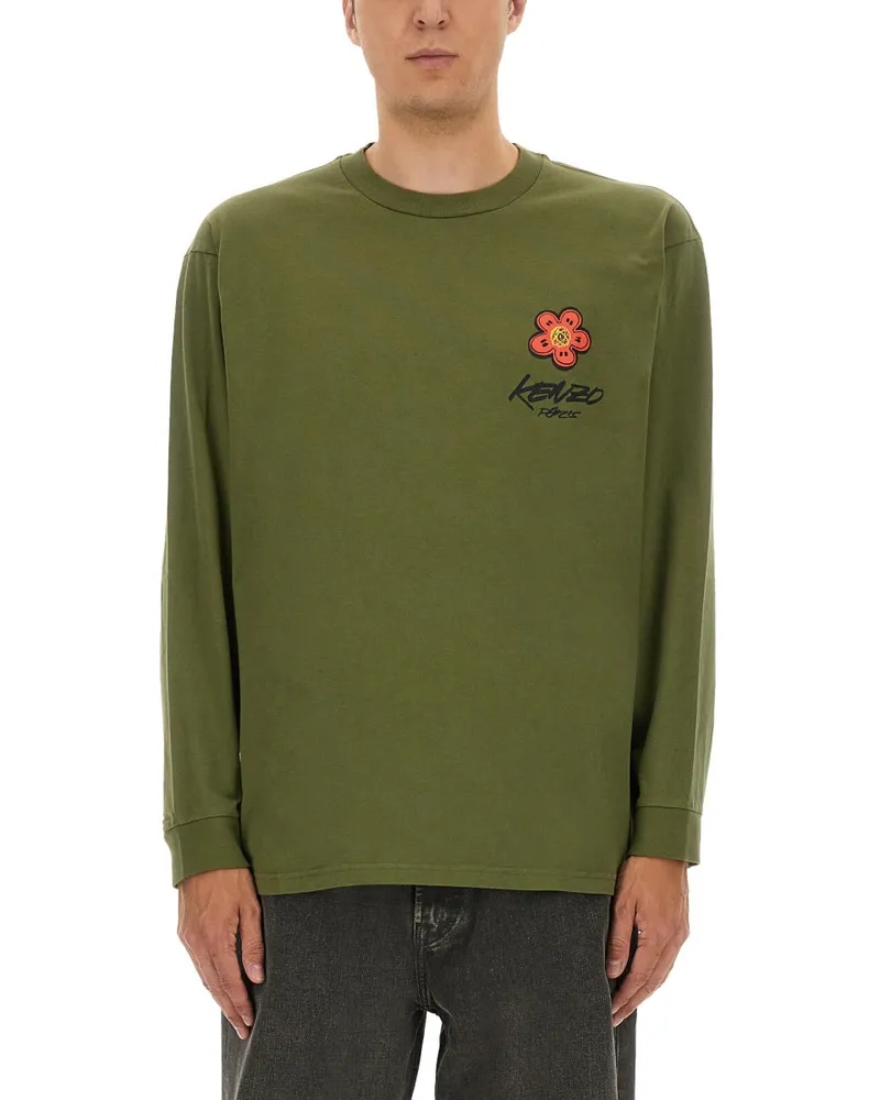 Kenzo entspannter Fit T -Shirt Green