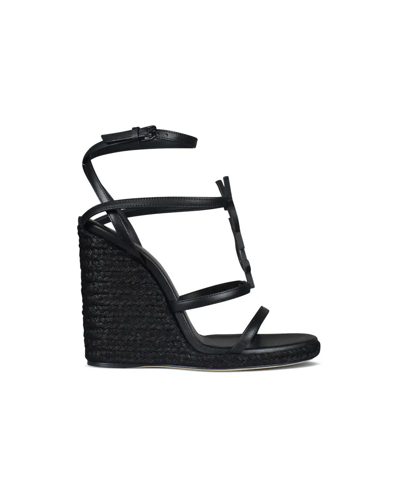 Saint Laurent Cassandra Espadrilles Black