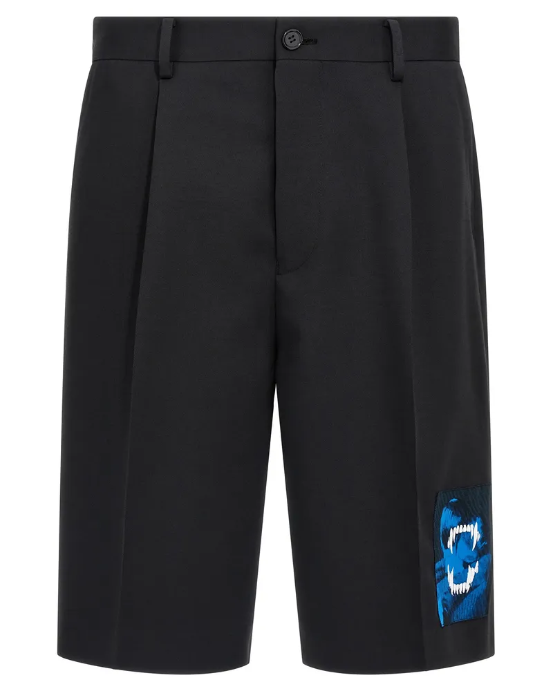 Undercover Patch Bermuda Shorts Black