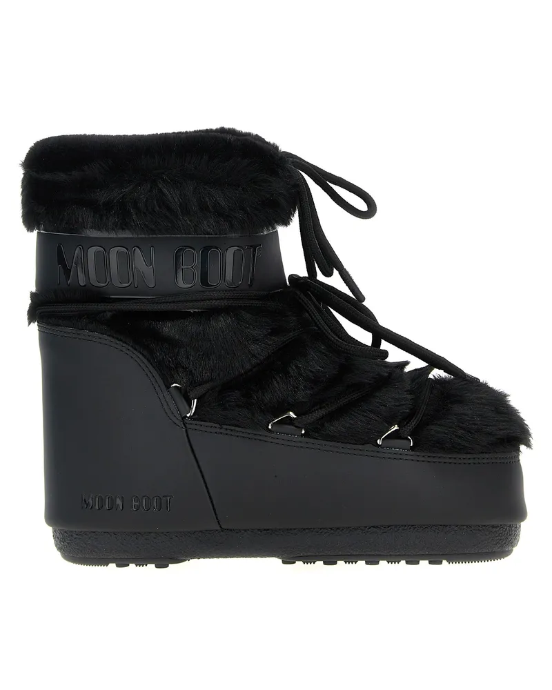 Moon Boot Mondstiefel 'Ltrack Tube Faux Fell' Knöchelstiefel Black