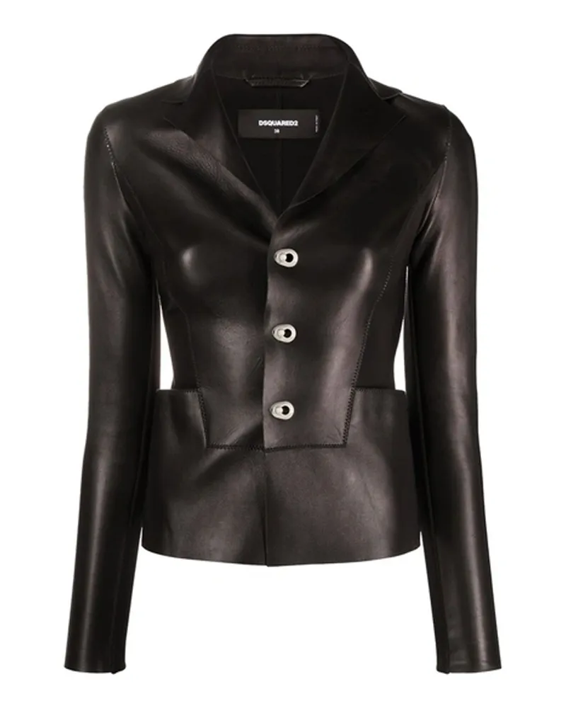Dsquared2 Lederjacke Black