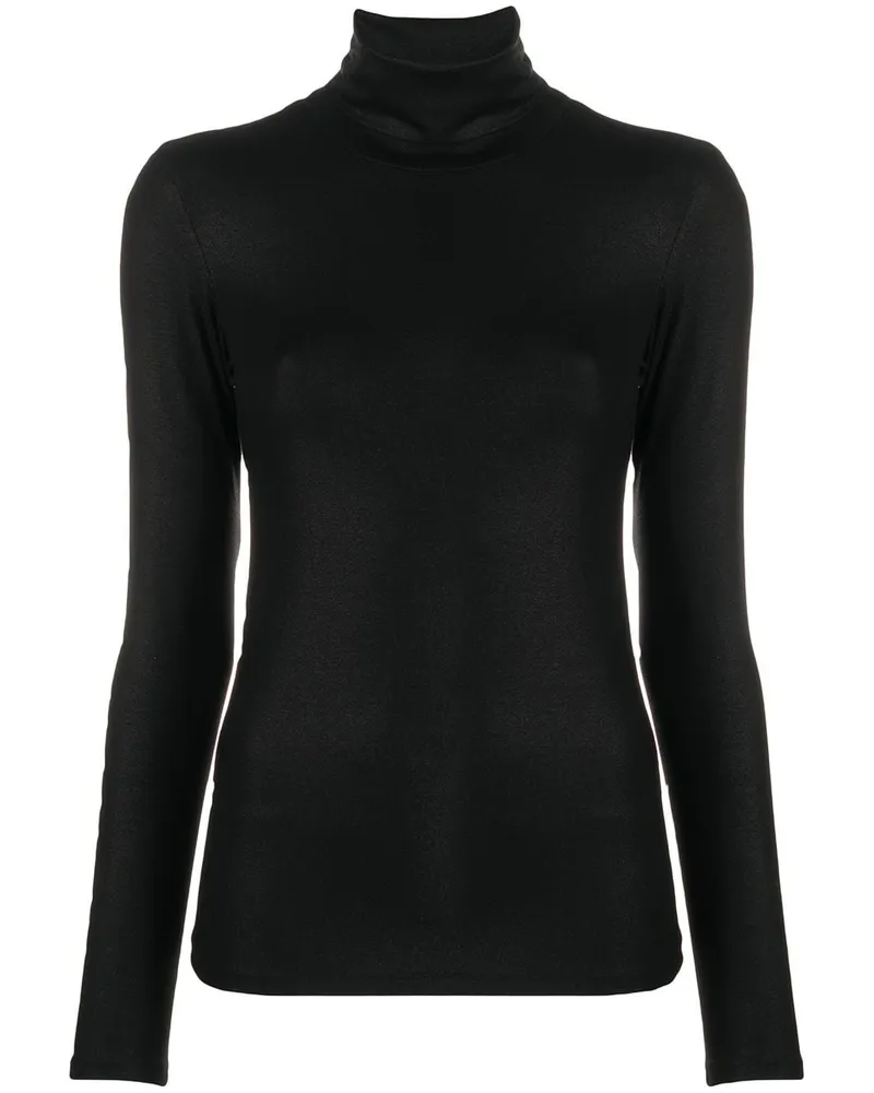 Majestic Majestätischer Lurex hoher Nackenpullover Black